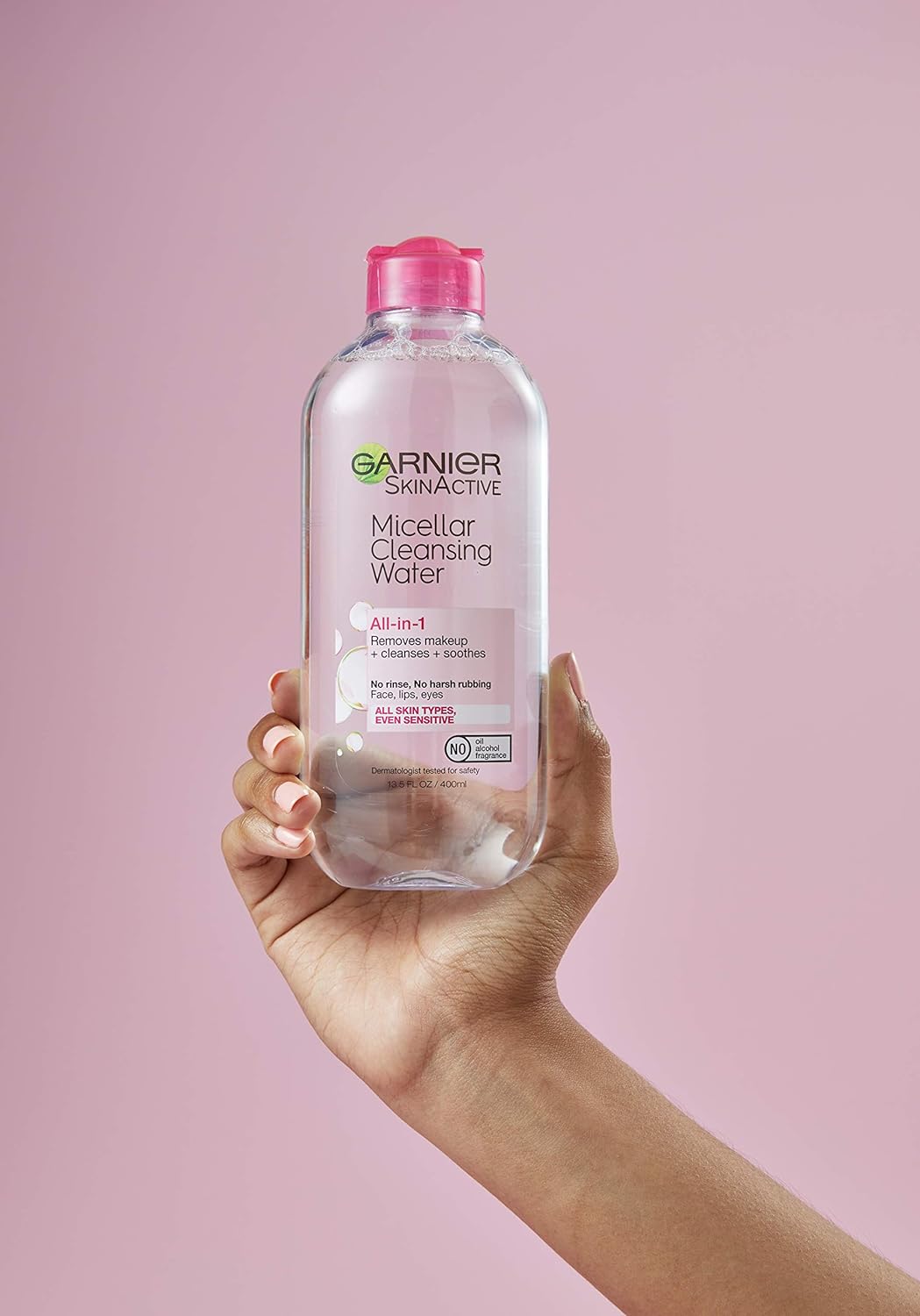Garnier SkinActive Micellar Water for All Skin Types, Facial Cleanser & Makeup Remover, 13.5 fl. Oz, 1 count (Packaging May Vary) - Image 9